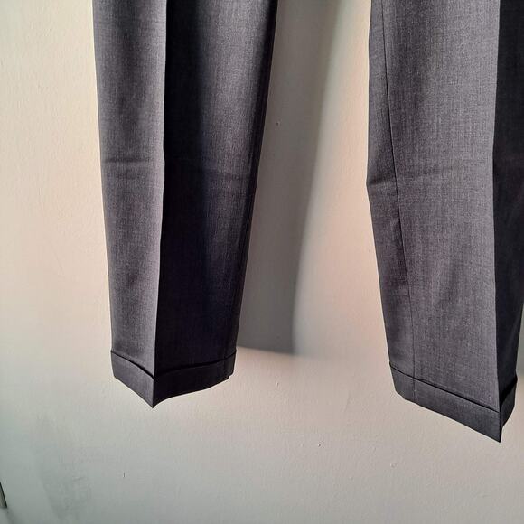 Joseph Abboud Gray 100% Wool Straight Leg Cuffed Dress Pant - Size 36R - Picture 10 of 16